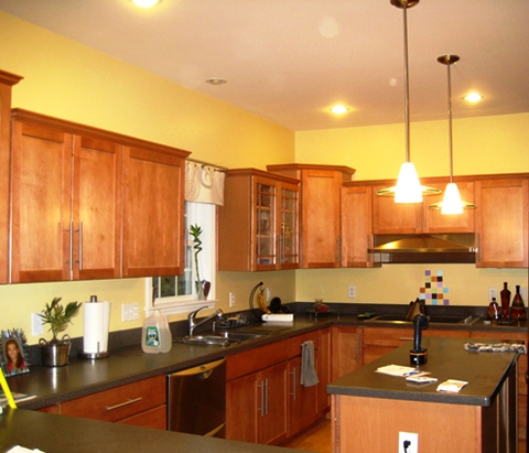 Interior of a custom designed modular home